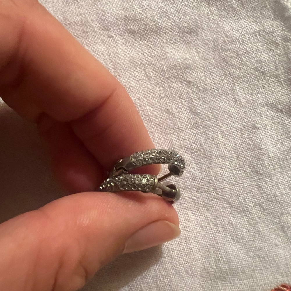 Silver earrings hoops